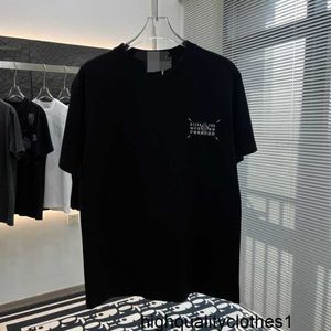 Designer de manga curta masculina 2024 verão marca na moda puro algodão americano solto encaixe camiseta meia manga roupas masculinas t-shirt 01xj