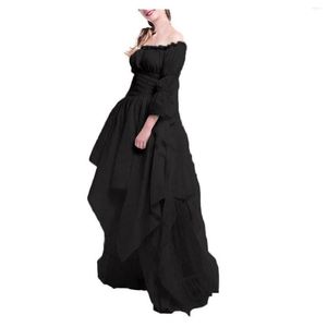 Vestidos casuais vintage vitoriano vestido medieval mulheres renascentista gótico cosplay traje de halloween baile princesa vestido festa drop del dhchn