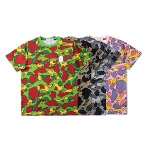 Män sommardesigners t shirt mens kvinnor skjortor överdimensionerade tshirt modemärken toppar man casual klädgata ärm kamouflage kläder