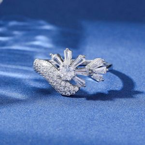 Creative Gothic Snowflake Zircon Ring Bracelet for Thanksgiving Day