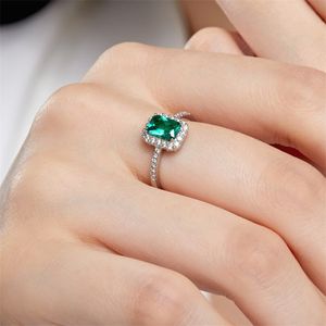 Anelli di design diamantato da 1ct per donna sposa 925 anello di fidanzamento in argento sterling gioiello blu rosso blu 5a zirconia femminile amico regalo confezione regalo aprire regolabile