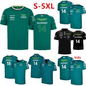 Koszulki dla dzieci Męskie Aston Martin Jersey T-shirt AMF1 2024 Oficjalne męskie koszulka Fernando Alonso Formula 1 Racing Suit F1 koszulka Moto Motorcyc Tees 0228H23