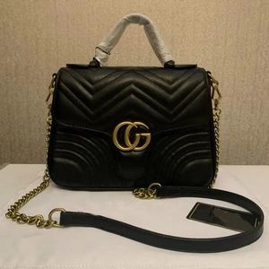 Designer de luxo quente novo estilo marmont sacos ombro feminino corrente ouro cruz corpo saco bolsas couro do plutônio bolsa feminina mensageiro sacola