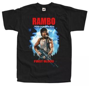 CAMISETA PRETA RAMBO FIRST BLOOD todos os tamanhos01234567897751862