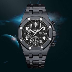 2021 Product OTM Men's Six Pin Quartz Stainless Steel with Waterproof Watch