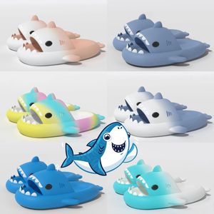 Neue Schuhe Sandale Sommer Shark Hausschuhe Shark Slides Schuhe mit dicken Sohlen Sandalen Gradient Flip Flops GAI eur 36-45