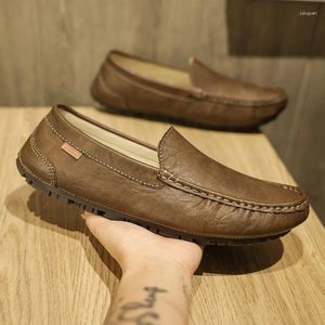 Scarpe casual Uomo in vera pelle Primavera Estate Appartamenti Mocassini da passeggio leggeri Uomo Slip On Boat Leisure Business