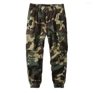 Calças masculinas moda carga homens casual militar solto baggy harem calças hiphop streetwear roupas