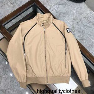 Designer Correct version of men's waterproof hooded zipper versatile top sports casual jacket trench coat J5M0