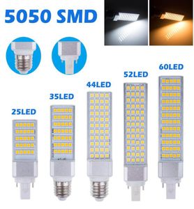 X30 E27 G24 G23 poziome światła wtyczki LED żarówka kukurydziana SMD 5050 180 Degeree AC 85265V 6W 7W 9W 10W 12W 14W 15W 60 LED LED Oświetlenie 4469117