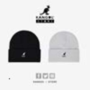 Designer Kangaroo Kangol Hat Cap Hat Childrens mångsidig höst- och vinterbroderi djur stickat hatt mode märke koreansk utgåva ins net röd ull kall hatt