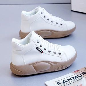 Sapatos casuais comemore alta superior tênis plataforma feminina tornozelo bota plana moda feminina vulcanizar algodão preto mujer zapatos