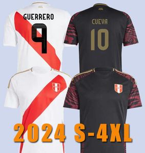 2024 2025 S-4XL Peru Soccer Jerseys Home Away Pizarro Falfan Guerrero Flores Lapadula Fans Football Shirt Men Kids Kit