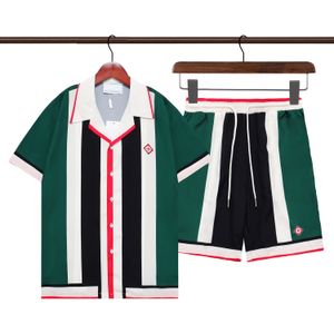 24SS Luxury Designers Silk Graphic Print Shirt Shirt Men's Casual Shirts Dress Shirts Fashion Silk Bowling Shirt Asiatisk storlek M-3XL