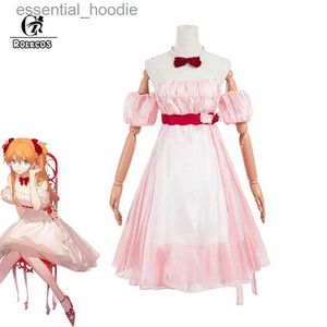 Cosplay Anime Comple Rolecos Eva ask Asuka Langley Soryu Play Come on Pink Womens Asuka Play Play Party Girl Dressc24321