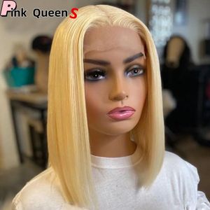 Bombshell golden 13*2.5 Synthetic Hair Front Lace Wig Glueless Heat Resistant Fiber Hair Natural Hairline Free Parting Women cos Korean high temperature fiber hair