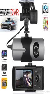 Todo o carro hd dvr lente dupla câmera gps traço cam retrovisor gravador de vídeo registrador automático gsensor dvrs x3000 r3007102356