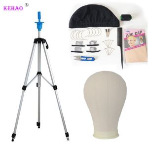 Stativ Wig Head Stand Hårhängare Accessorries Training Mannequin Head Canvas Block Head Display Styling Mannequin Head For Wig Making