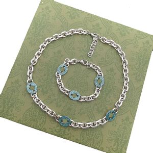 Green Emalj set smyckesdesigner modehalsband hängen födelsedagspresent
