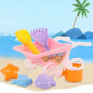 모래 놀이 워터 재미 6 PCS Child Beach Play 장난감 세트 비치 자동차 수상 게임 장난감 아이를위한 해변 파티 해변 해변 모래 장난감 세트 모델 240321