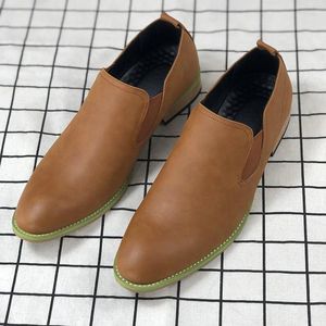 Casual Shoes Spring And Summer Of 2024 Sets Feet Daily Pointed Contracted Leisure Man Leather Single Men's