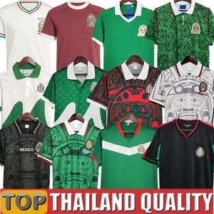 Retro Mexico Soccer Jerseys målvakt 1970 1985 1986 Mexico Football Shirt Men Kits 1994 1995 1997 1998 1999 målvakt Campos 06 10 11 12 Vintage Classic