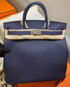 Man Bolsa de tamanho grande bolsa de luxo bolsa de grife de 40 cm de couro Togo totalmente artesanal de qualidade marinha azul preto preto preço por atacado entrega rápida