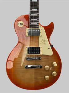 2024 NYTT! Elektrisk gitarr med G -logotyp, vacker flamlönn, tillverkad i Kina, mahognykropp, palisanderfingertavla, i S 2588