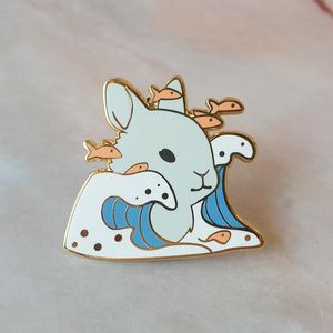 ocean animals rabbit badge Cute Anime Movies Games Hard Enamel Pins Collect Cartoon Brooch Backpack Hat Bag Collar Lapel Badges
