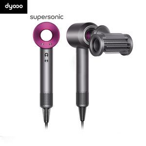 Luxuriöser Haartrockner, professioneller Salon-Blaskamm, kompletter Styler, stehend, Super-Ionen-Haarpflege, hohe Qualität, Dyooo Super Sonic Hair Fuchsia DH15