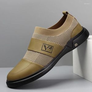 Freizeitschuhe, italienische Herren-Leder-Loafer, flache Designer-Outdoor-Stiefeletten, hohe Qualität, leicht, rutschfest, zum Gehen und Fahren