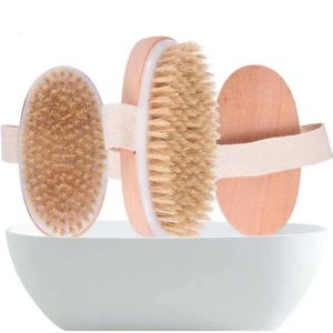 Die Dry Natural Wooden Soft Skin Bath Shower Borstle Brush SPA Body Brushes Without Handle s