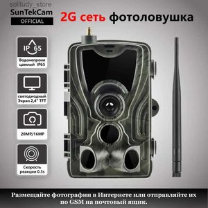 Hunting Trail Cameras Suntekcam 2G 20MP 64 GB Hunting Trail Camera SMS/MMS/P IP65 Vattentät foto Finder för jakt eller säkerhet Super Night Vision Q240321