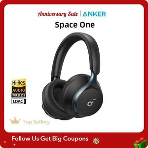 Fones de ouvido para celular Anker Spaces Soundcore One fones de ouvido com cancelamento de ruído ativo fones de ouvido sem fio Bluetooth 5.3 redução de voz 2X mais forte Q240321