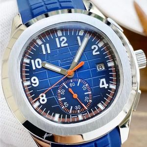 MENS Titta på Automatiska mekaniska klockor 40mm vattentät affärsgummiband armbandsur Sapphire Luxe -gåvor för Men288L