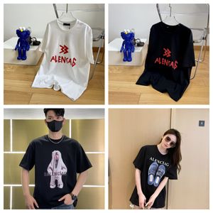 T-shirt da uomo e da donna con stampa di lettere casual nuova moda di marca vestibilità regolare Francia camicia da uomo di lusso girocollo di alta qualità