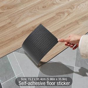 Wallpapers 10pcs 3D Wood Grain Thickened Self-adhesive Floor Stickers Wallpaper Wall Waterproof Room Wear-resistant