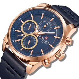 Часы NAVIFORCE 2022, лучший бренд, водонепроницаемые кварцевые часы, модные кожаные часы с календарем, мужские часы премиум-класса Relogio Masculino