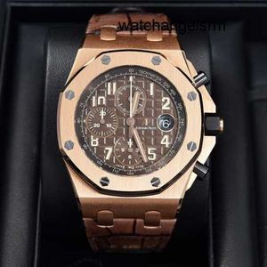 AP Celebrity WID Watch Royal Oak Offshore Series Mens Watches 42 mm średnica Precyzja Steel 18K Rose Gold Gentleman Casual Watch 26470or.oo.a099cr01