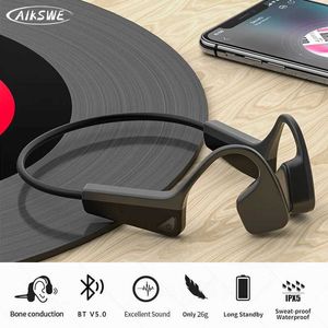 Auricolari per cellulare AIKSWE Auricolari a conduzione ossea auricolari sportivi wireless Gli auricolari compatibili con Bluetooth possono funzionare senza la necessità di un microfono Q240321