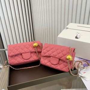 CC Bags Marca de Luxo Cross Body Mulheres Mini Bola Dourada Crossbody Bag Corrente Ajustável Matelassê Clássico Flap Ombro Embreagem Retro Parede Vsbe