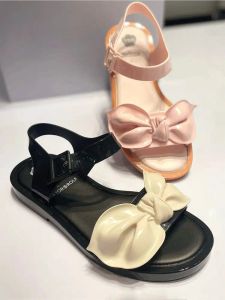 Sandalet 2023 Melissa Kadın Yay Sandaletler Moda Moda Düz Jöle Sandalet Kadın Yaz Yumuşak Sole Slip Beach Ayakkabıları