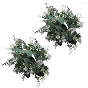 Ljushållare G6DA Imitation Plant Cup Stand Festival Wreath Eleganta bröllopsringar för bordets mittstycken