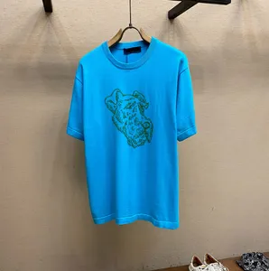 メンズプラスティーポロスラウンドTシャツプラスサイズのネック刺繍と印刷されたポーラースタイルの夏のsummer with pure cotton 31gtw