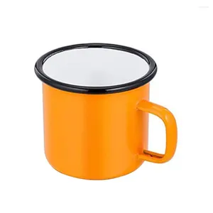 Tazze Tazza smaltata nostalgica da 350 ml Tazza per acqua Stile retrò Metallo Universale con bordo arrotondato Articoli per la casa per il latte