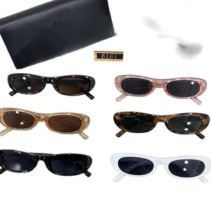 Óculos de sol de designer de luxo estilo menina picante oval quadro completo pc lentes de cor misturada óculos de sol esportivos polarizando uv400 adumbral óculos de sol na moda hj069 C4