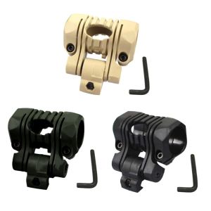 Tactical Fast Helmet Flashlight Holder Fast Helmet Flashlight Mount with Wrench Quick Release Flashlight Holder Clamp Clip