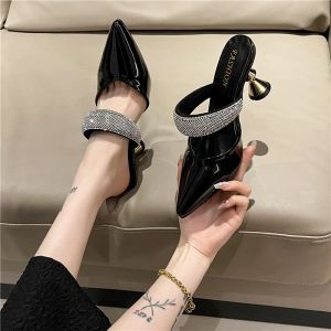 Sandals 2023 Hot Sale Shoes for Women Closed Toe Women's Slippers Slingbacks Pointed Toe Ladies High Heels Bling Modern Slippers Women