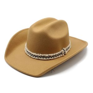 Cappello Fedora da donna Cappello Fedora da uomo Cappelli da cowboy in feltro da donna Berretto a tesa larga da uomo Jazz Top Caps Trilby 2024 Autunno Inverno Nuovo regalo per feste di Natale