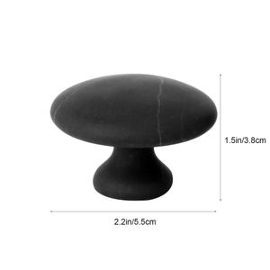 Gesichtsmassagegerät 2 Massagesteine Hot Stone Basalt Guasha Jade Pilzform 24321